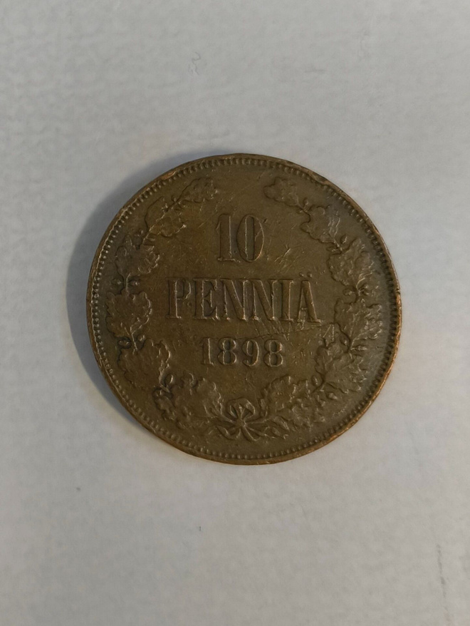 10 penniä v. 1898, vain 37.132 kpl