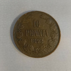 10 penniä v. 1898, vain 37.132 kpl - pikkukuva 1