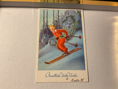 Postikortti 1950-luku Uusi vuosi