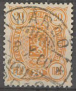 Ahvenanmaa 1900 WÅRDÖ -leima M89 20p merkillä