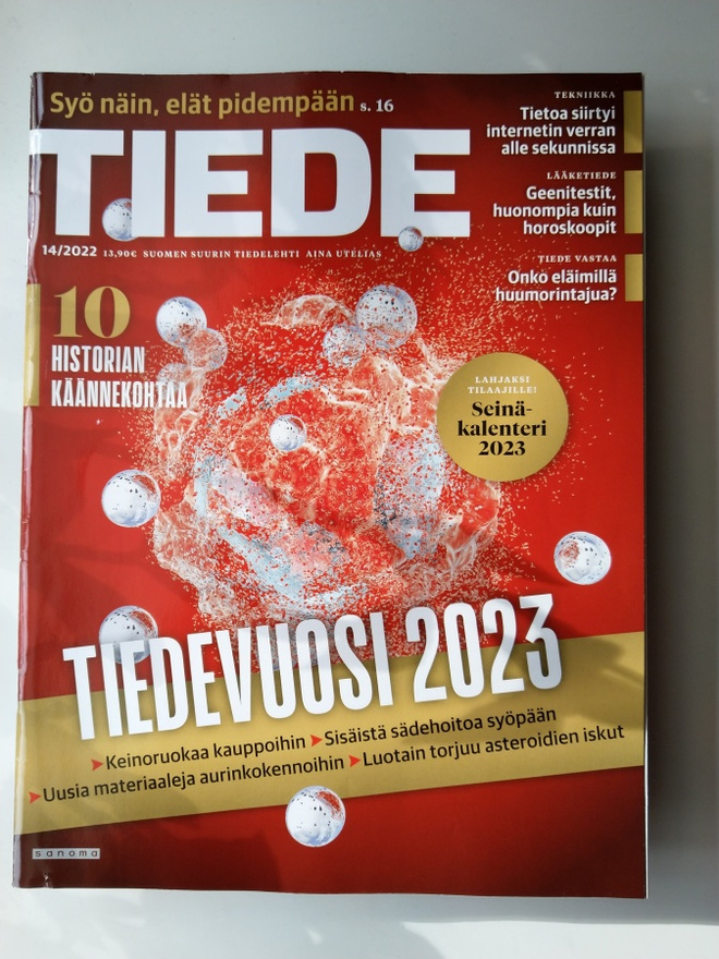 Tiede 2 - 14 / 2022 13 kpl, nro. 1 puuttuu