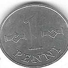 1977 1 PENNIN KOLIKKO KÄYTETTY - pikkukuva 1