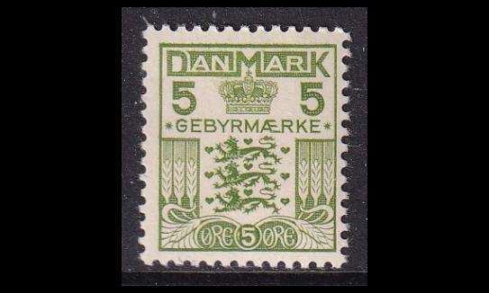 Tanska VM_17 ** Gebyr 5 öre (1934)