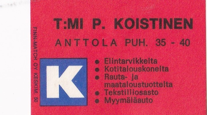 Anttola, T:mi P. Koistinen ,  b432