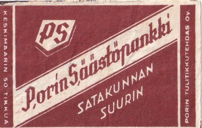 Pori, Porin Säästöpankki, Satakunnan suurin. b528
