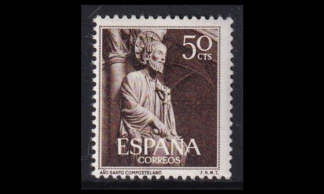 Espanja 1025 ** Compostelan pyhä vuosi 50 C (1954)