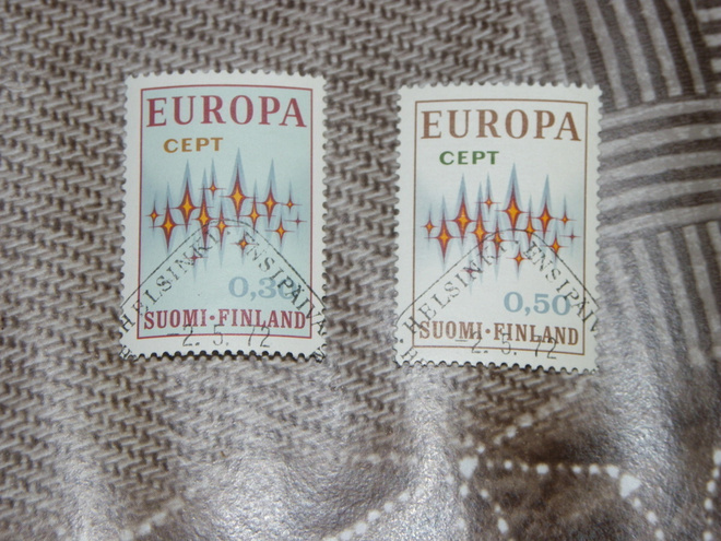 Eurooppa merkit 1972 Lape 700 701 EP-leimatut