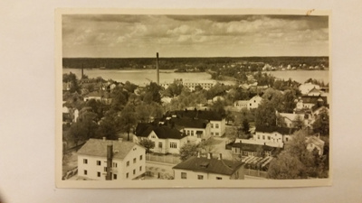 Tammisaari, näköala vesitornista. Vanha mv kulkenut kortti