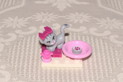 LEGO Friends - kissa - (harmaa, raidat)