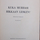 Margot Neville: Kuka murhasi rikkaan lesken. 165 s. - pikkukuva 4