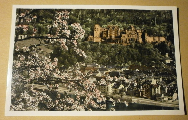 Heidelberg, keväinen näkymä kaupunkiin, ei p.