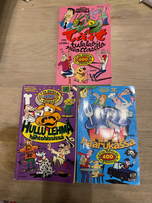 Lasten suosittuja vitsikirjoja 3 kpl (Hullu lehmä ym.)