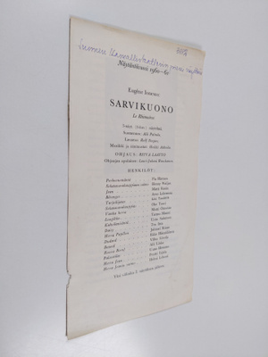Eugene Ionesco : Sarvikuono (käsiohjelma)