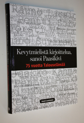 Jouni Luotonen : Kevytmielistä kirjoittelua sanoi Paasiki...