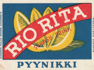 VANHA JUOMAETIKETTI - RIO RITA PYYNIKKI (K11-S88)