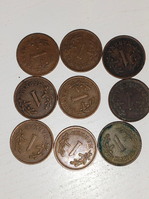 Kuparimarkat 1941 9kpl