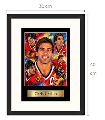Uusi Chris Chelios art print Limited Edition 30 cm x 40 cm