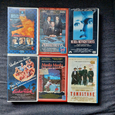 6 kpl Fix VHS kasetteja