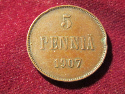 5 penniä 1907