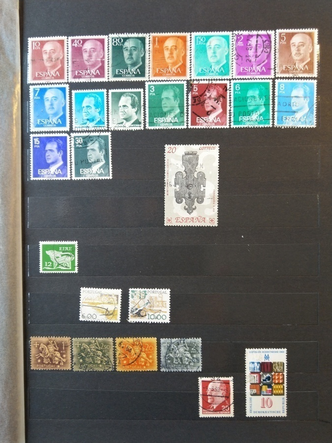 Espanja, Irlanti, Portugali, Itä-Saksa postimerkkejä erä