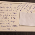 Koirakortti/ eläinkortti/ kaksi koiraa, kulkenut postikortti - pikkukuva 2