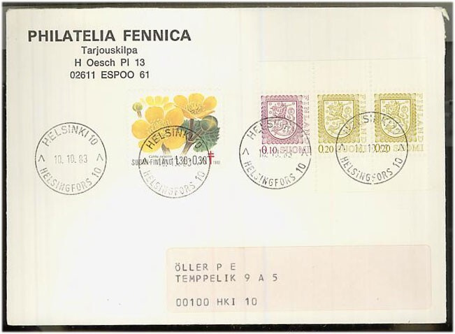 1983 tub 1,30mk ym kaunisleimainen kuori