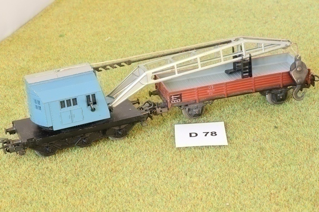 #D78 Märklin 4611 nosturi- ja avovaunut, H0