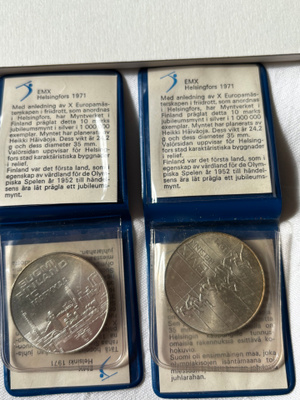 2 kappaletta Yleisurheilun EM- 10 markan juhlarahaa