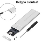 Hopeanvärinen M.2 NVMe SSD -kotelo USB 3.0 / Type C #32256 - pikkukuva 5