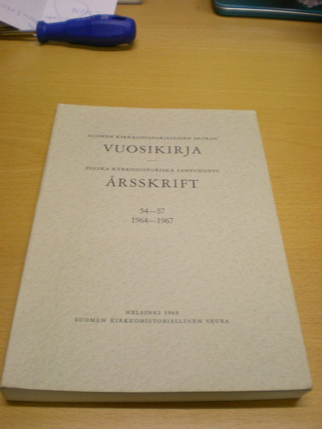 Suomen Kirkkohistoriallien Seuran Vuosikirja 1964-67