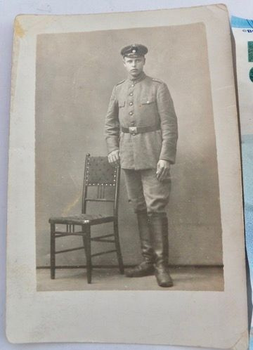 VANHA Valokuva Sotilas Varhainen Uniformu