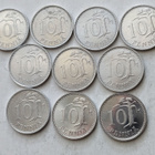 10 penniä, kaikki vuodet 1983-1990, 10 kolikkoa. circ+unc - pikkukuva 2