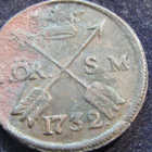 1 öre 1732. Frederik I. Ruotsi-Sweden - pikkukuva 1