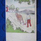 Mies ja hevonen. Postikortti 1920-luvulta - pikkukuva 1