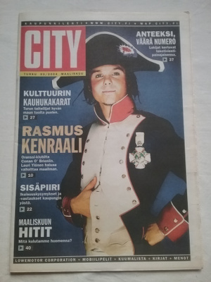 CITY lehti 3/2004 Turku The Rasmus Lauri
