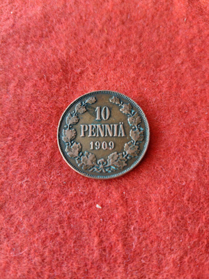 10 PENNIÄ 1909. Cu. SUOMI