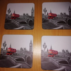 Lontoo 4 kpl lasinalunen 10,5cm x 10,5cm - pikkukuva 1