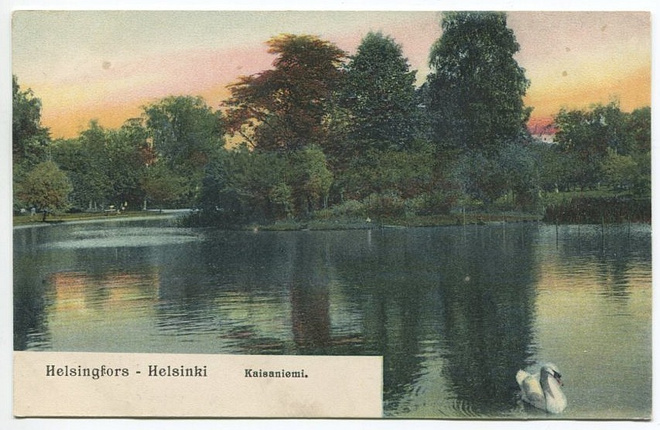 Helsinki Kaisaniemi, värillinen, 1900-luvun alku