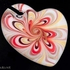 1055 .. Murano Kaunis Lampwork Taidelasi .. Kaulakoru - pikkukuva 1
