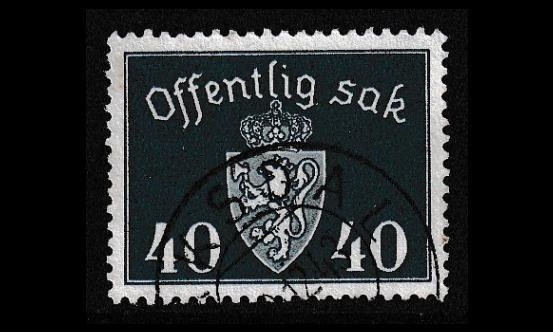 Norja 41 o Virkamerkki 40 öre (1939)