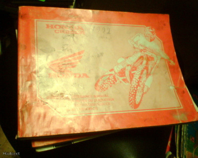 Omistajan käsikirja HONDA CR250R (1 p. 1991) Sis.pk:t