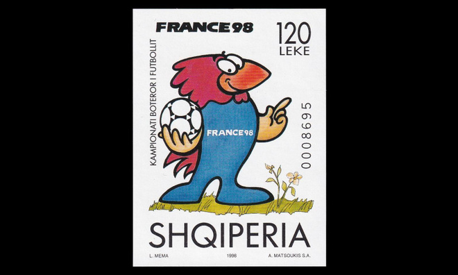 Albania 2654BL113 ** Jalkapallon MM-kisat Ranska (1998)