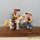 HYVÄT 80-90-LUVUN 2 kpl LUCKY LUKE + JOLLY JUMPER FIGUURIT - pikkukuva 1
