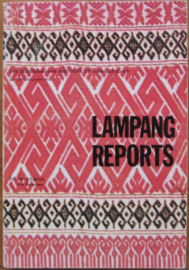 Søren Egerod & Per Sørensen  (ed.): Lampang reports. 302 s.