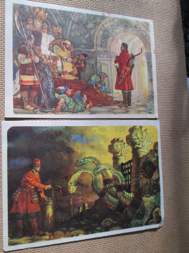 CCCP: neljä vintage satukorttia 1950-luku