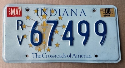 Indiana USA rekisterikilpi verotarra 2000