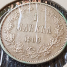 1 MARKKA v.1908 hopeaa - pikkukuva 3