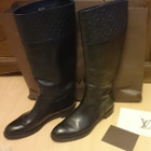 LOUIS VUITTON Free Flat High Boot In Leather - pikkukuva 1