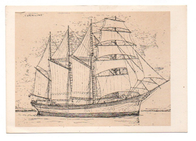 Laiva "Tormilind" (piirretty kortti) #433#