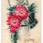 ANTIIKKIKORTTI / Voimakas kohopainettu kukkakori. 1900-l. - pikkukuva 2